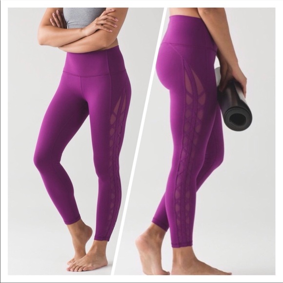 lululemon athletica Pants - Lululemon High Times Pant *SE Rhythm grape purple 6 mesh